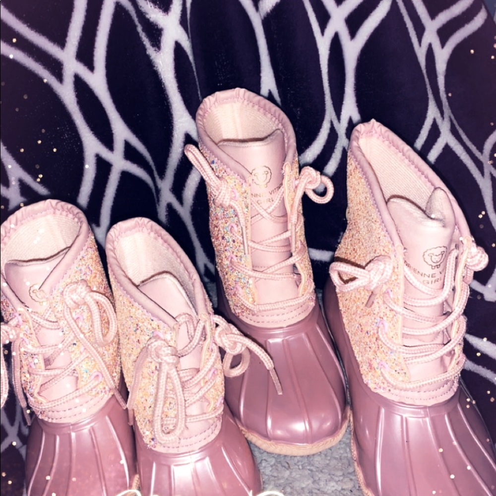 Mock duck boots